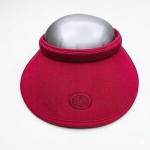 Kate Lord Ahead Golf Visor Women Maroon Kohler Mid-Round KM Logo Wide Brim Hat